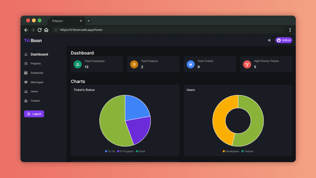Triboon — Project Management screenshot